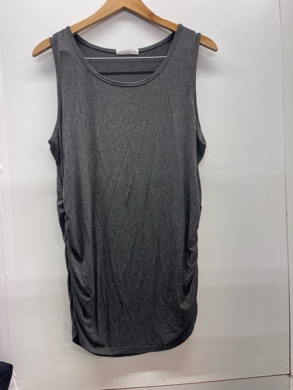 Women’s Grey Sleeveless Maternity Nursing Tank Top - Charcoal Gray